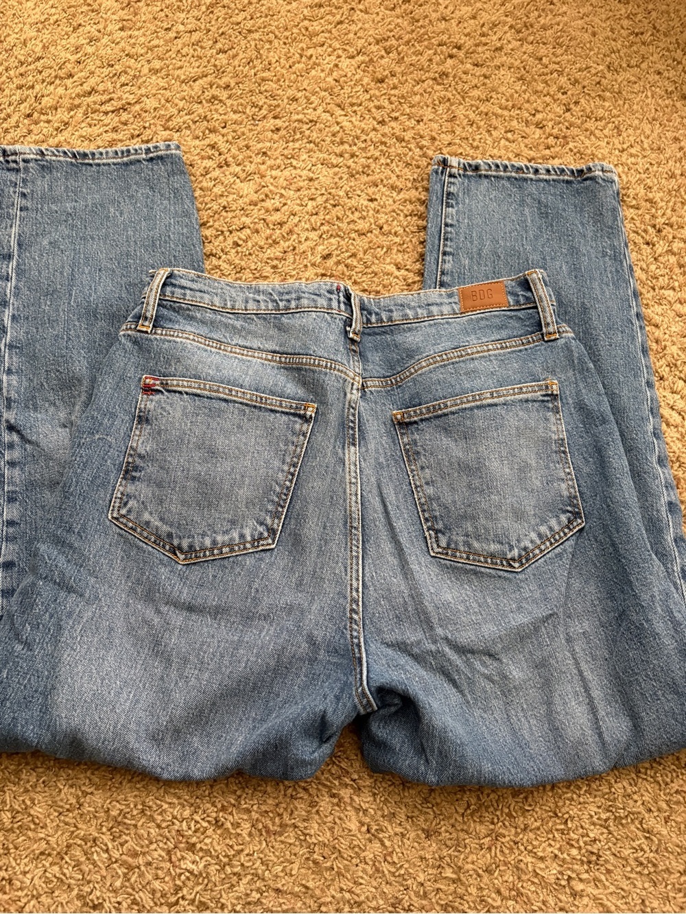 BDG Urban Outfitters Baggy Straight Leg Dark Wash Jean Women’s Size 32 - Picture 4 of 6